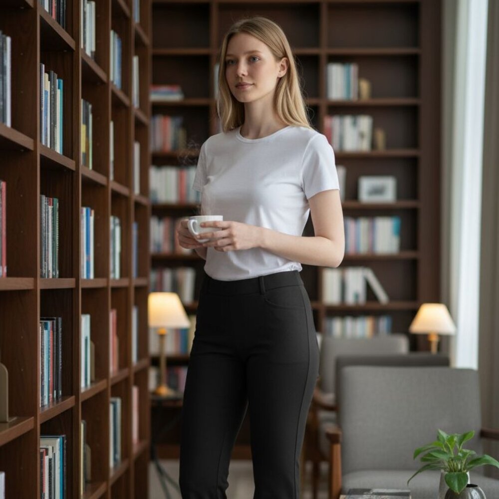 Women's Skinny Grey Trousers